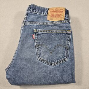 Levi's 505 Straight Fit Men's Jeans Size 34x30 Distressed Bow Denim Zip Fly